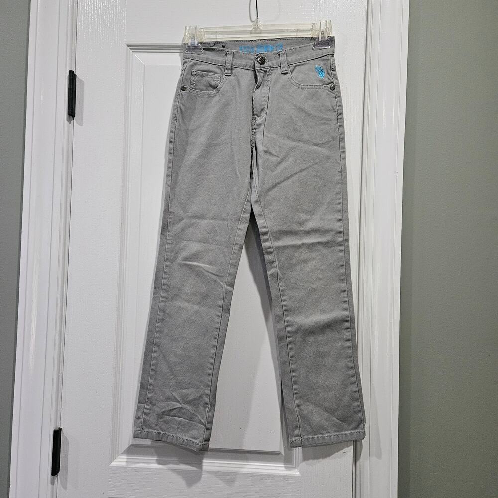 U.S.‎ Polo Assn. Gray Slim Straight Leg Corduroy Pants Boy's Size 8